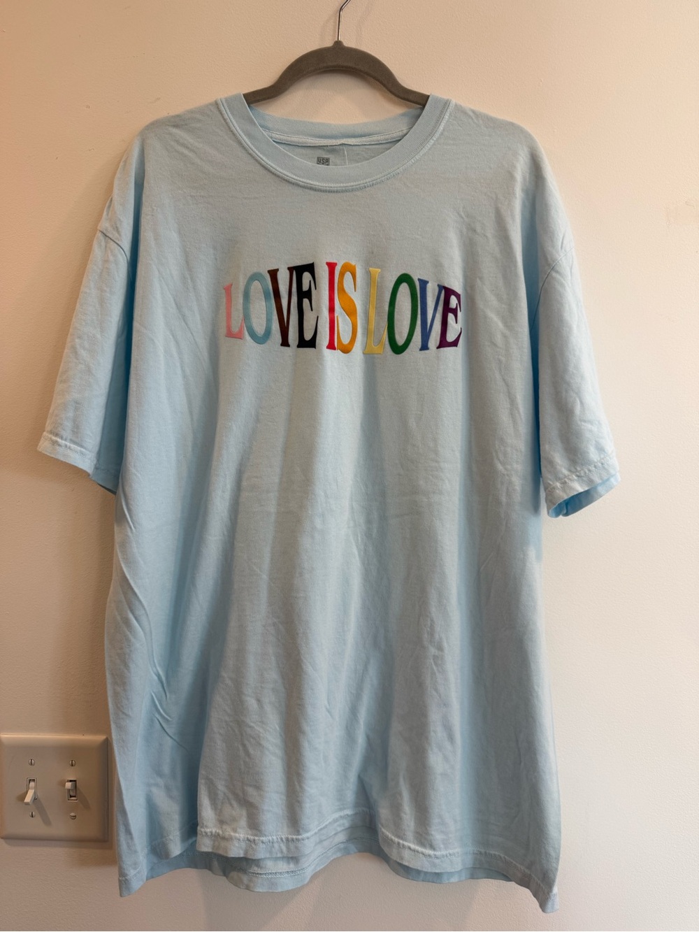 Light Blue "LOVE IS LOVE" USA Soccer Graphic Tee